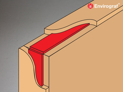 Intumescent material to fit under door edging- Passive Fire Protection Products