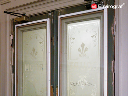 Protector for etched or stained glass- Passive Fire Protection Products