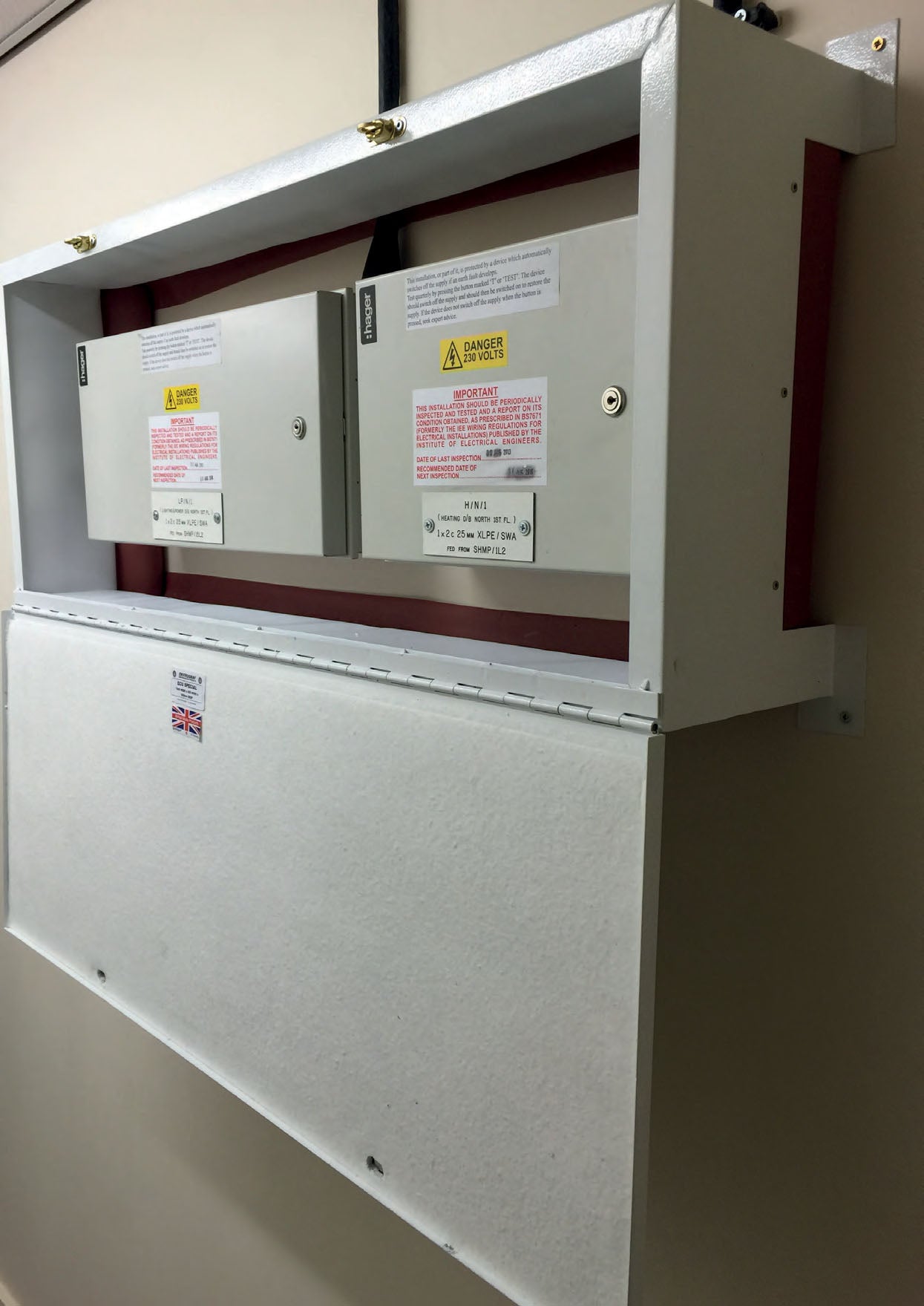 Electrical Consumer Unit And Distribution Board Fire Protection System